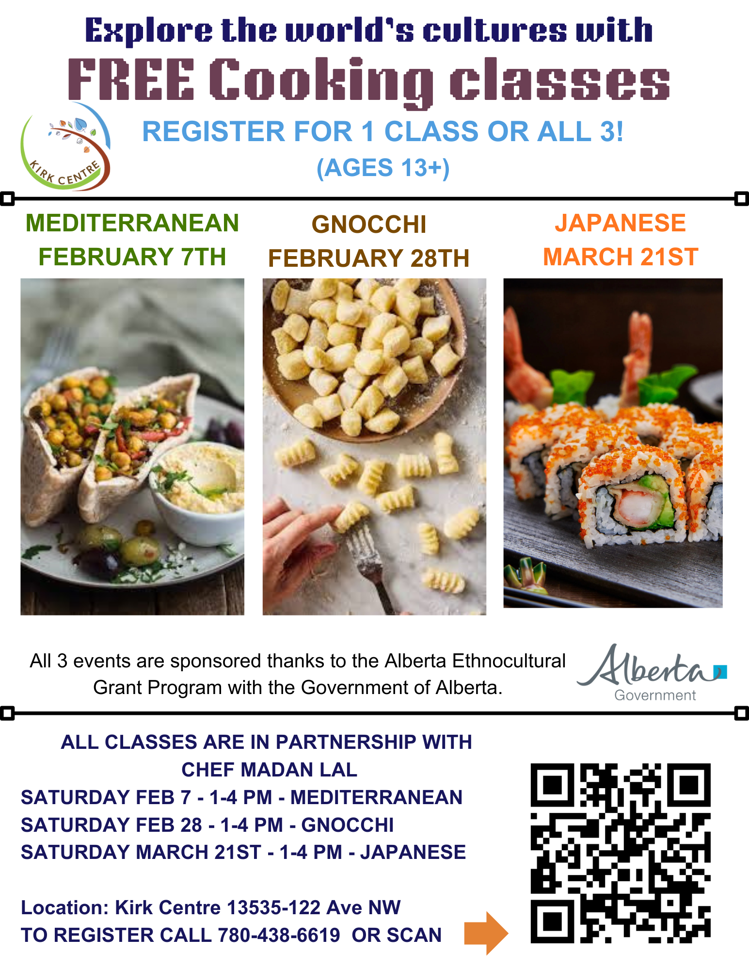 Kirk Centre's Cooking Classes