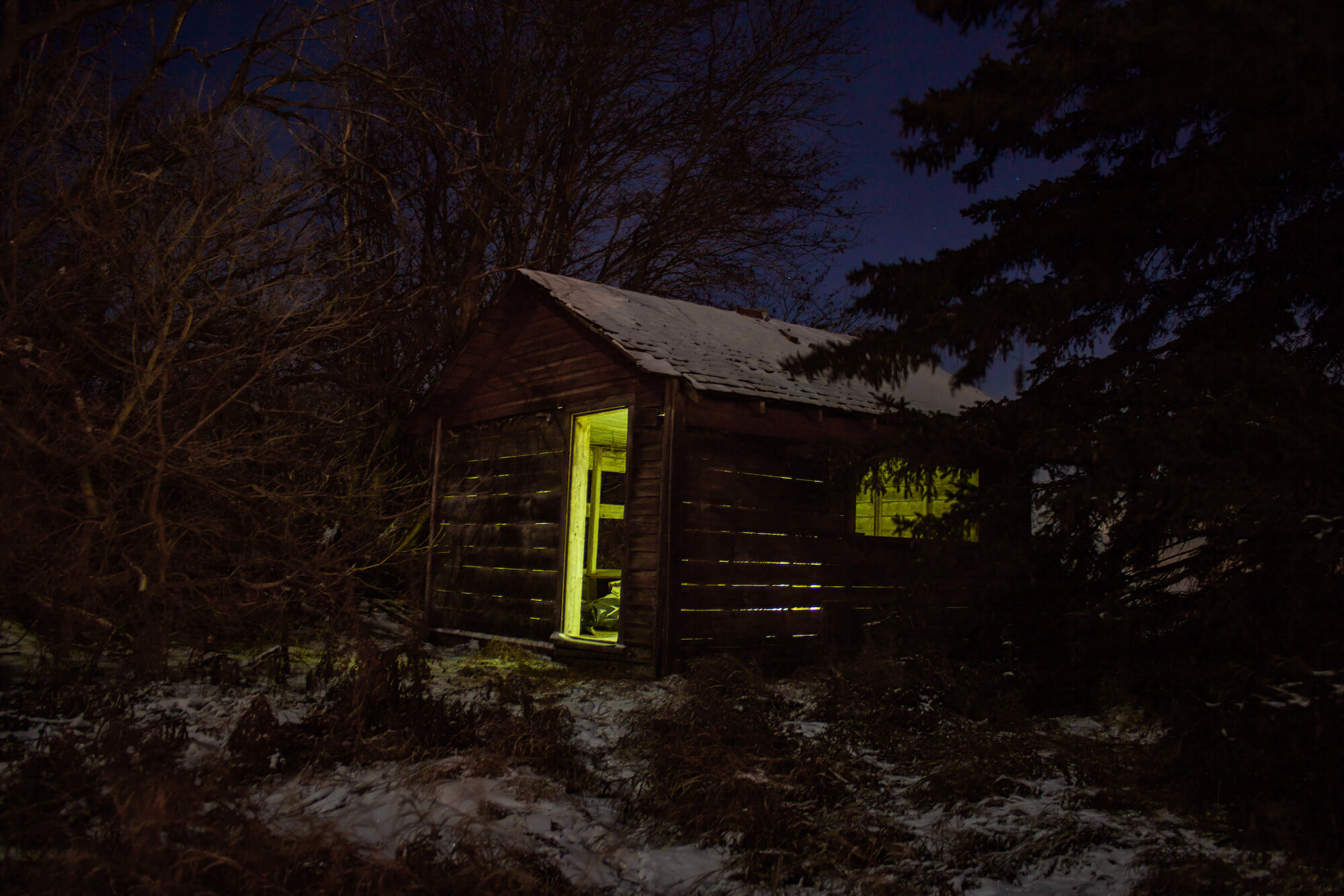 61 - Devon Cabin at Night_Smaller