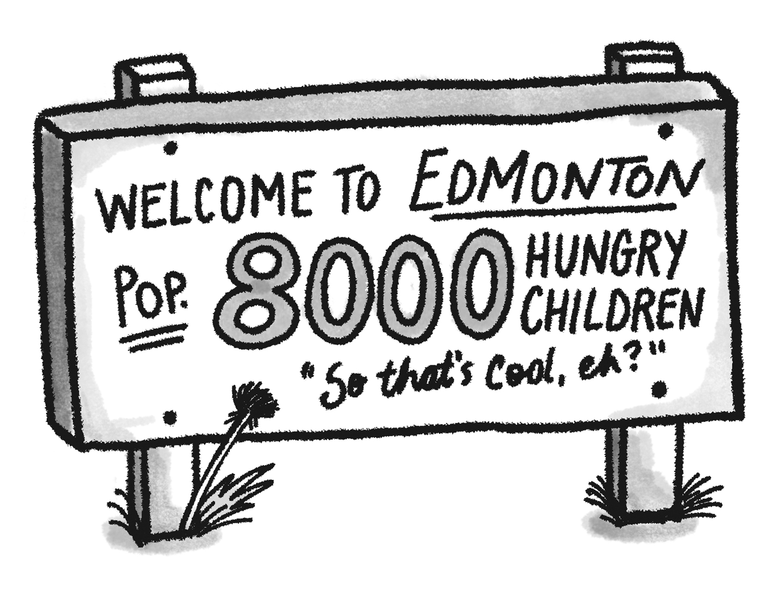 8000HungryChildren_Sign_Illo-BW