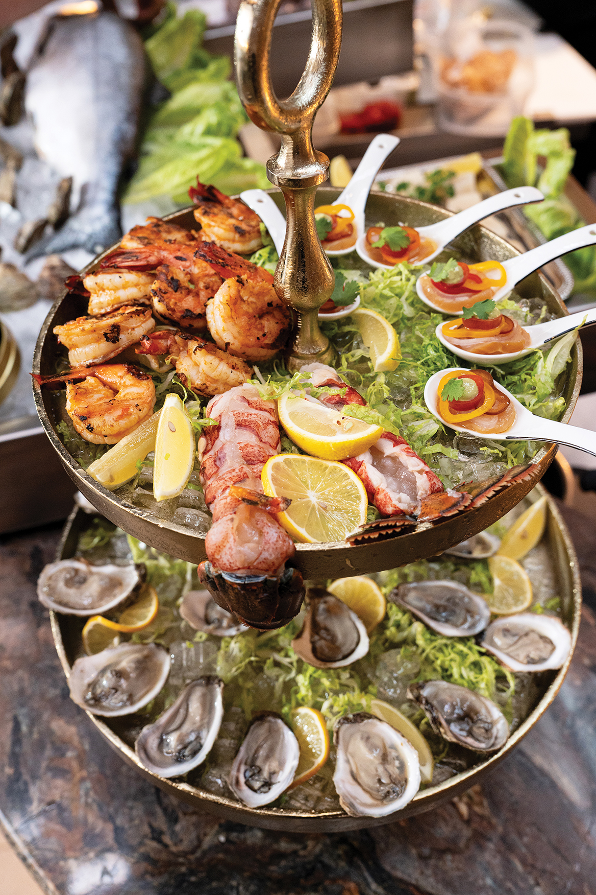 BR_Atrium_Stacked Trays of Seafood