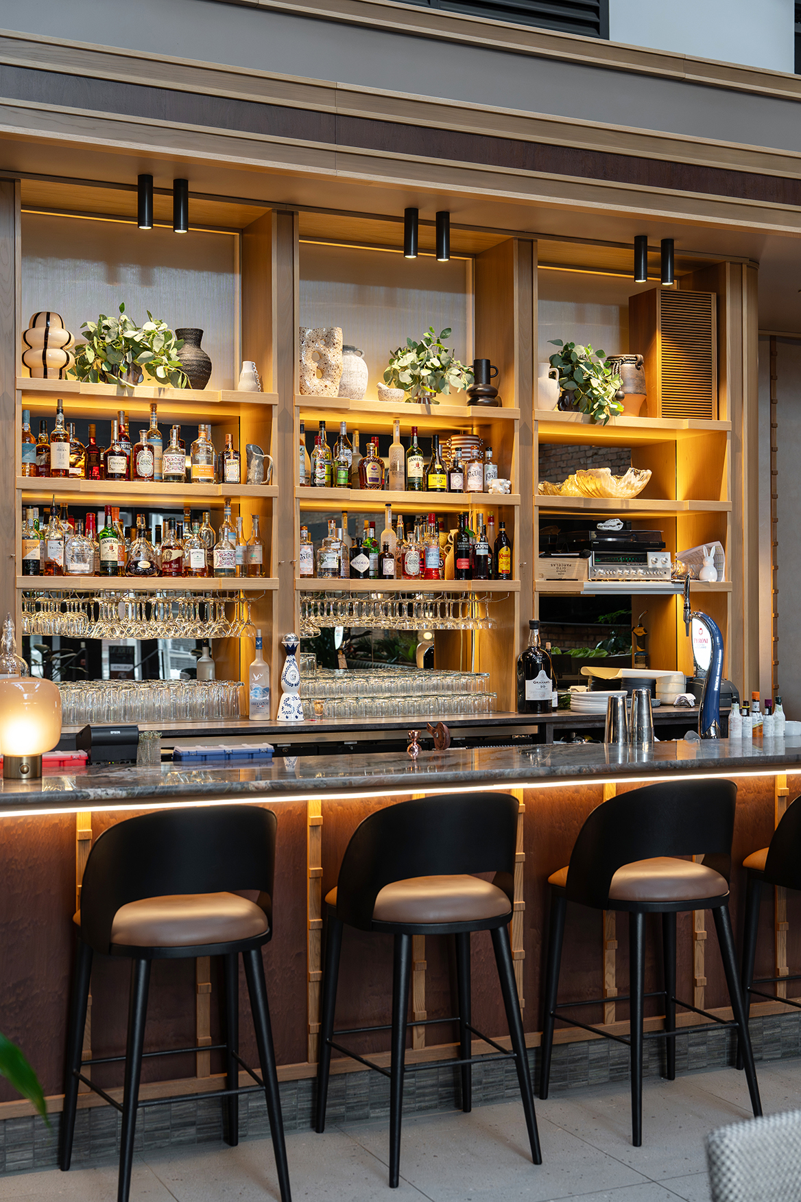 BR_Atrium_Wall of Liquor Behind Bar