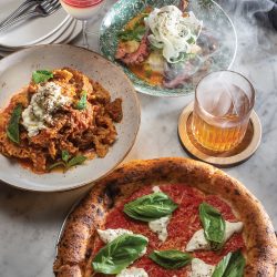 BR_Bianco_RusticPizza_Pasta_salad OnMarbleTable