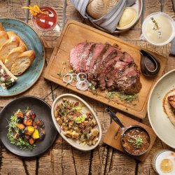 BR_range_road-Plates of food on distressed table
