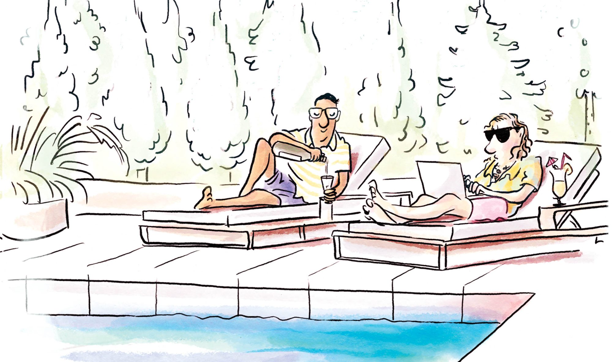 CoupleLoungingByPool_Illo_4C