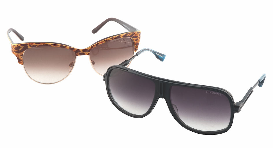 Hit the road in style together with fabulous sunglasses from Women With Vision Opticians Inc. TheDita Exeter sunglasses (right) for him is $616 and features a full titanium rim and temples. For her? Roberto Cavalli's Melograno sun peepers are $514. (10515 109 St.,780-423-3937)