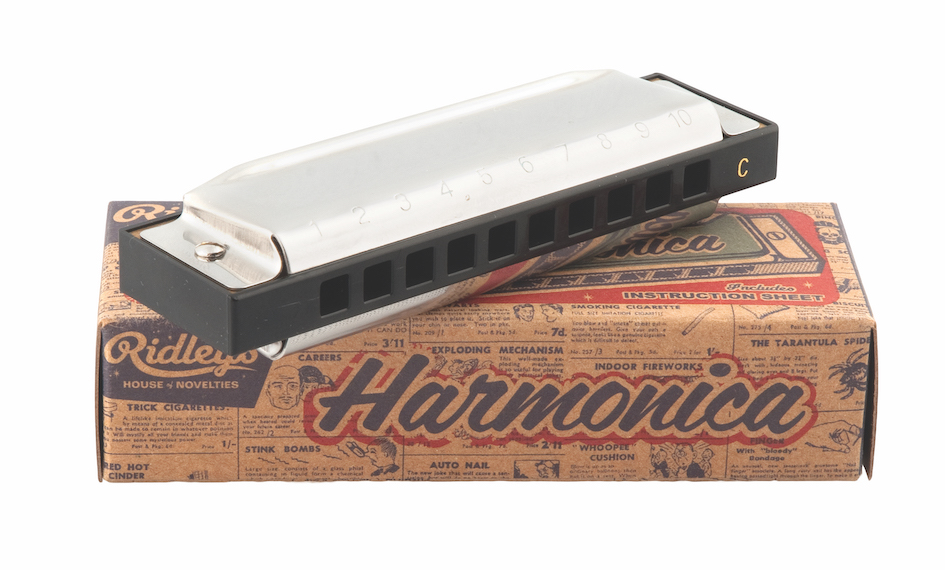 Entertain (or annoy) travel mates with Ridley's Super Honky Tonk Sound harmonica, which is $9.99 at Cally's Teas. (10151 82 Ave., 780-757-8944)