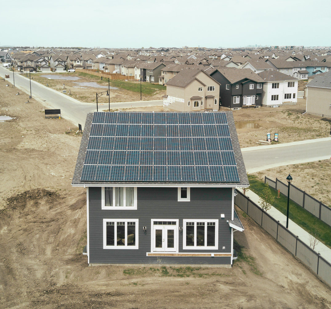 Solar panels on roof