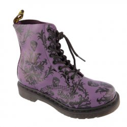 These Cassidy boots ($175), by and from Dr. Martens, have a charming skull motif and come in black, cherry and purple. (West Edmonton Mall, 780-760-6020)