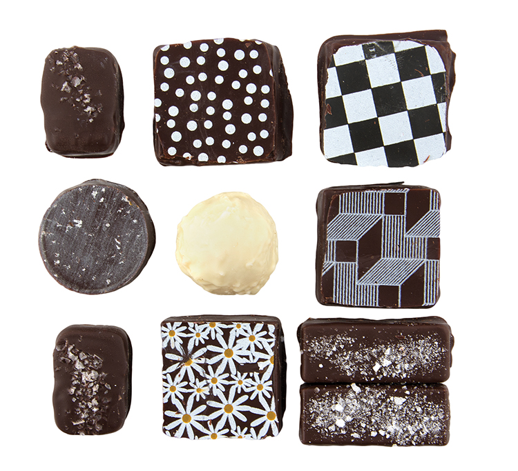 Assorted chocolates, $2 per piece, from Sweet Lollapalooza. (10155 102 St., 780-436-3190)