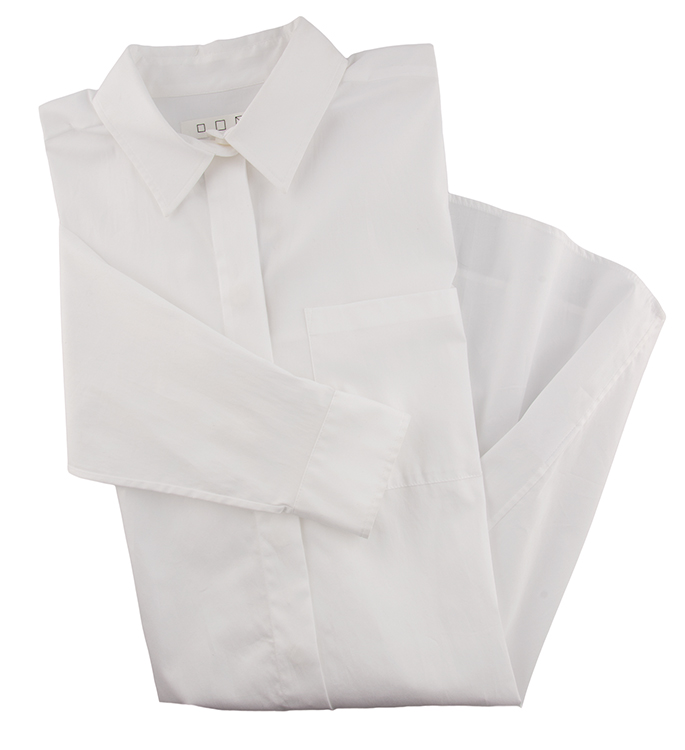 Maison Martin Margiela shirt, $425, from gravitypope Tailored Goods. (8222 Gateway Blvd., 780-988-1637) 
