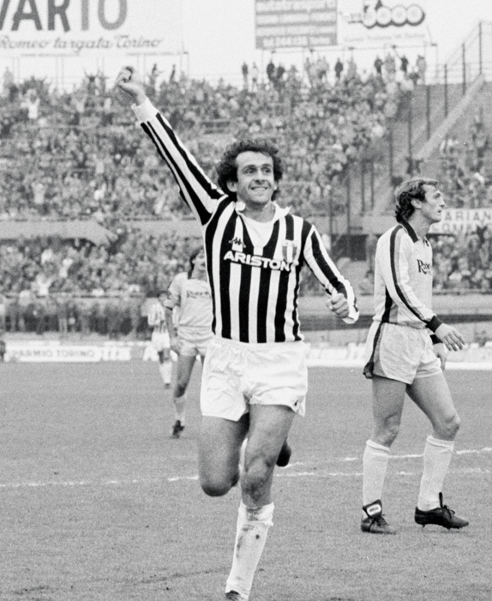 Image of Juventus great Michel Platini from Black and White Stripes: The Juventus Story; Photo supplied