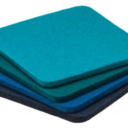 Bavarian felt coasters, $25 set of 4 (assorted colours), from The Artworks.