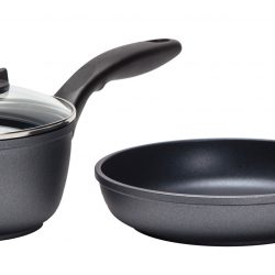 Swiss Diamond frying pan and sauce pot set, $290, from Hillaby's Tools for Cooks. (The Enjoy Centre, 101 Riel Dr., St. Albert, 780-651-7373)