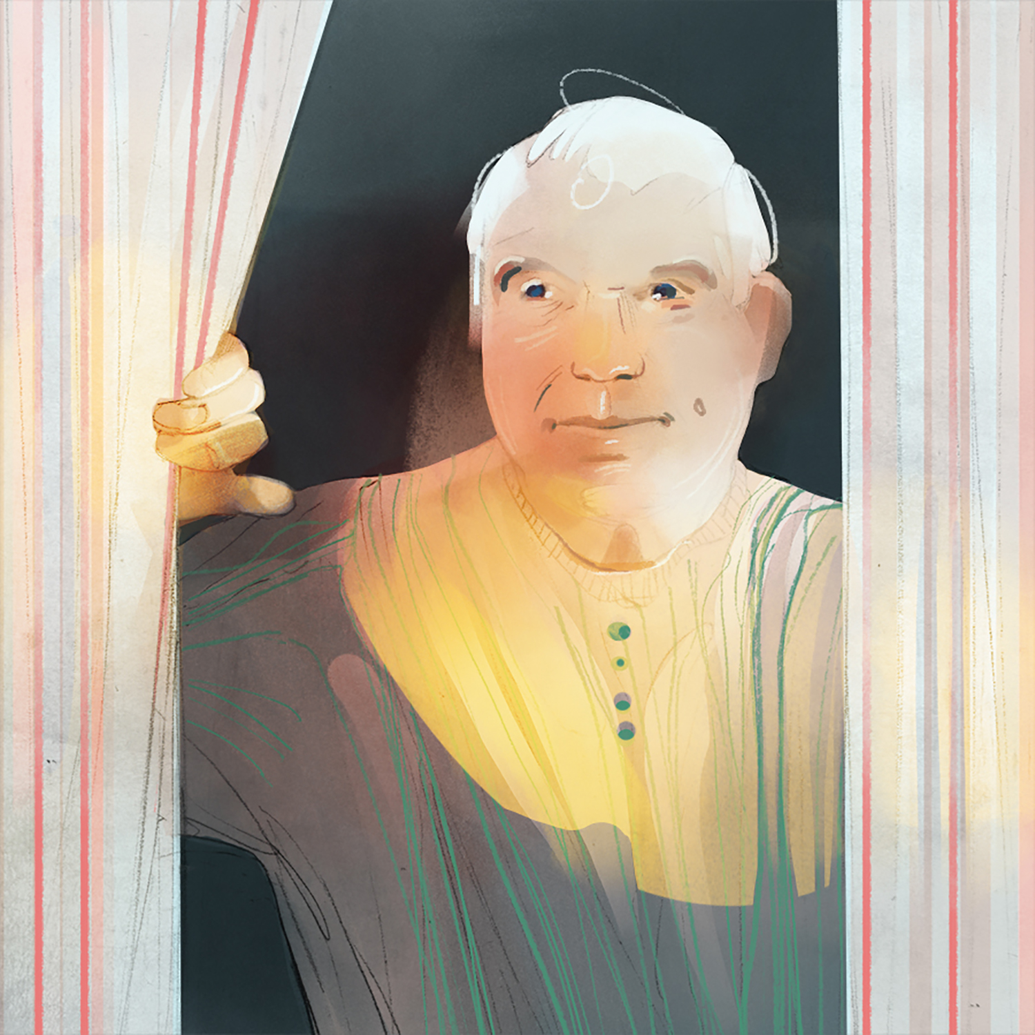 Michael Houghton at window