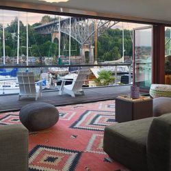 Houseboat living room