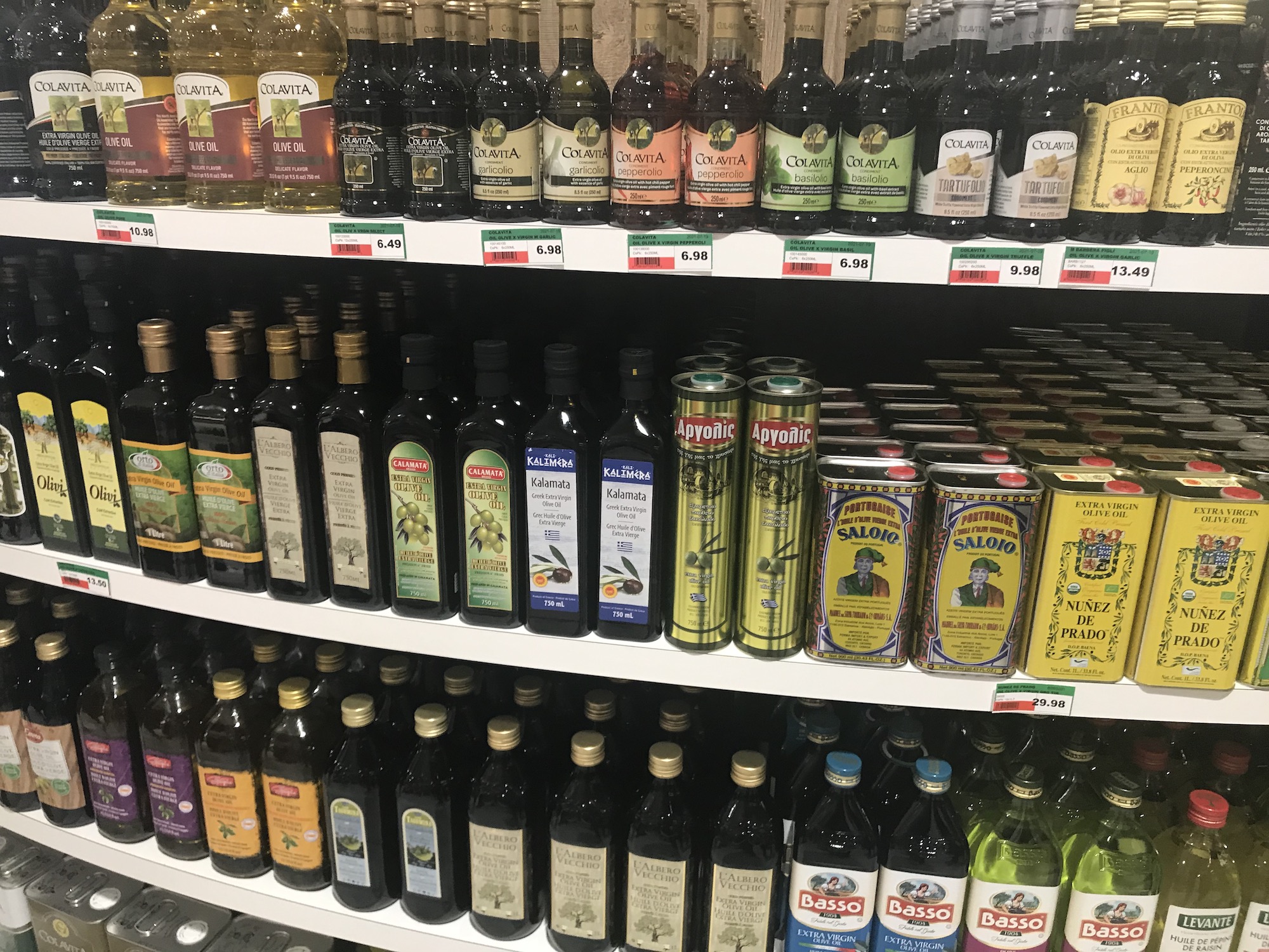 The wall of olive oil
