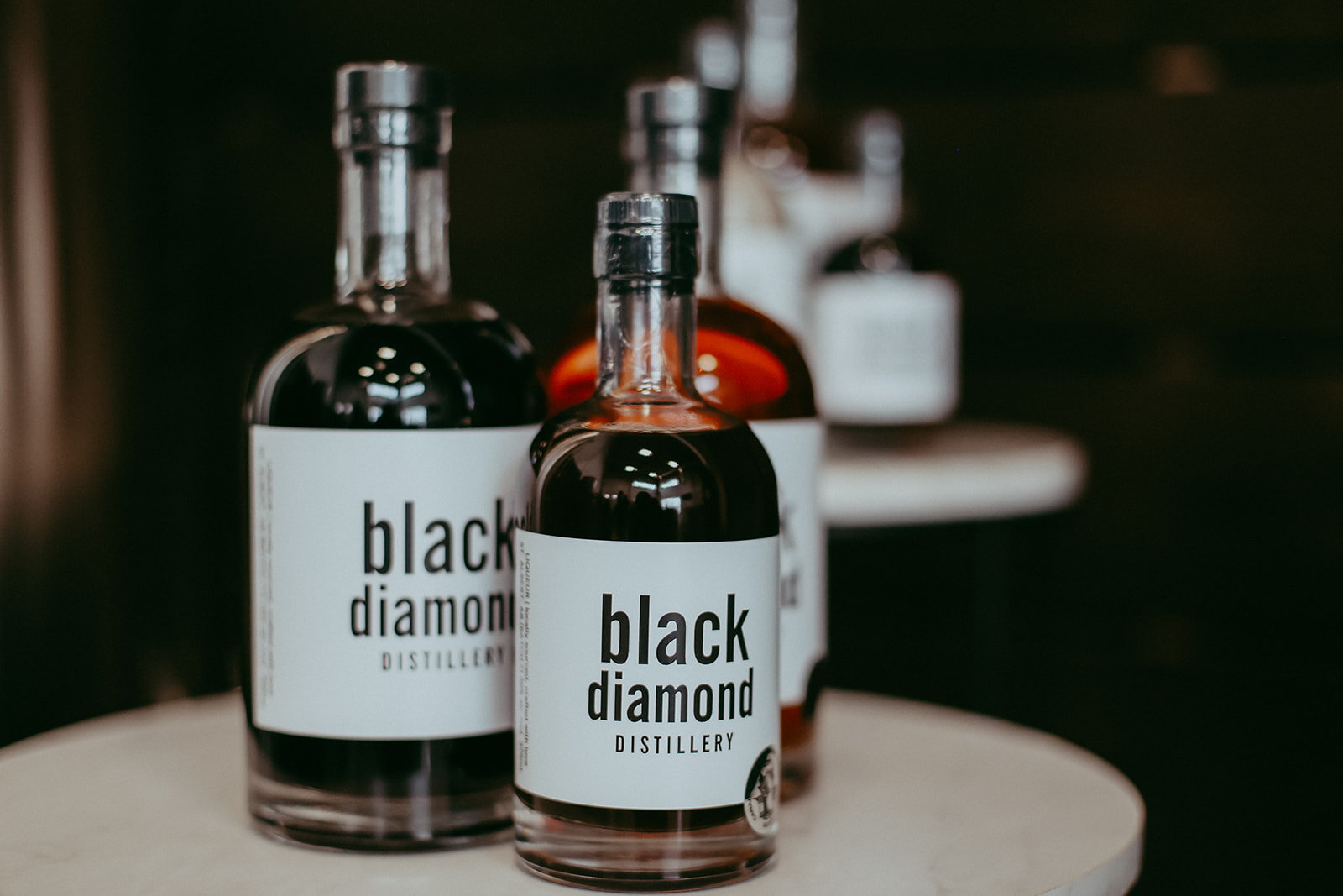 Black Diamond Distillery, bottles
