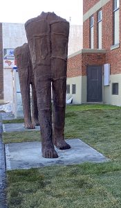 Tall sculpture by famed polish artist