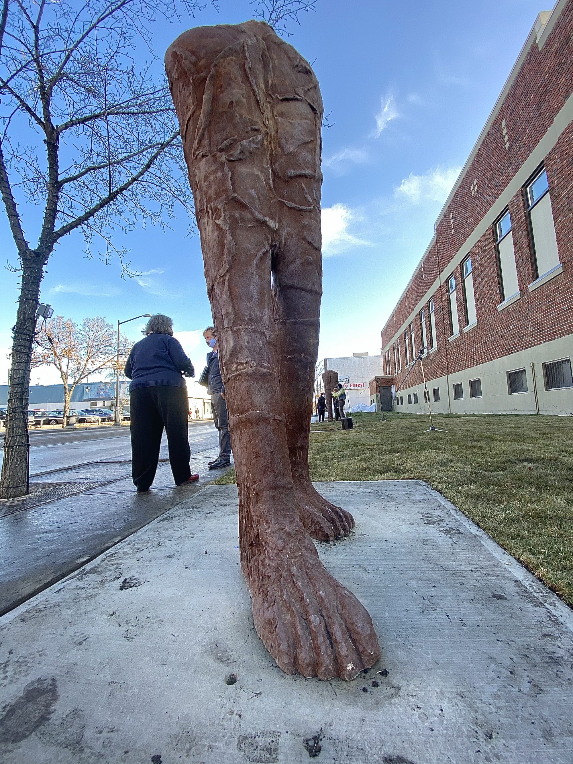Cast-iron 9 foot tall sculptures in Edmonton