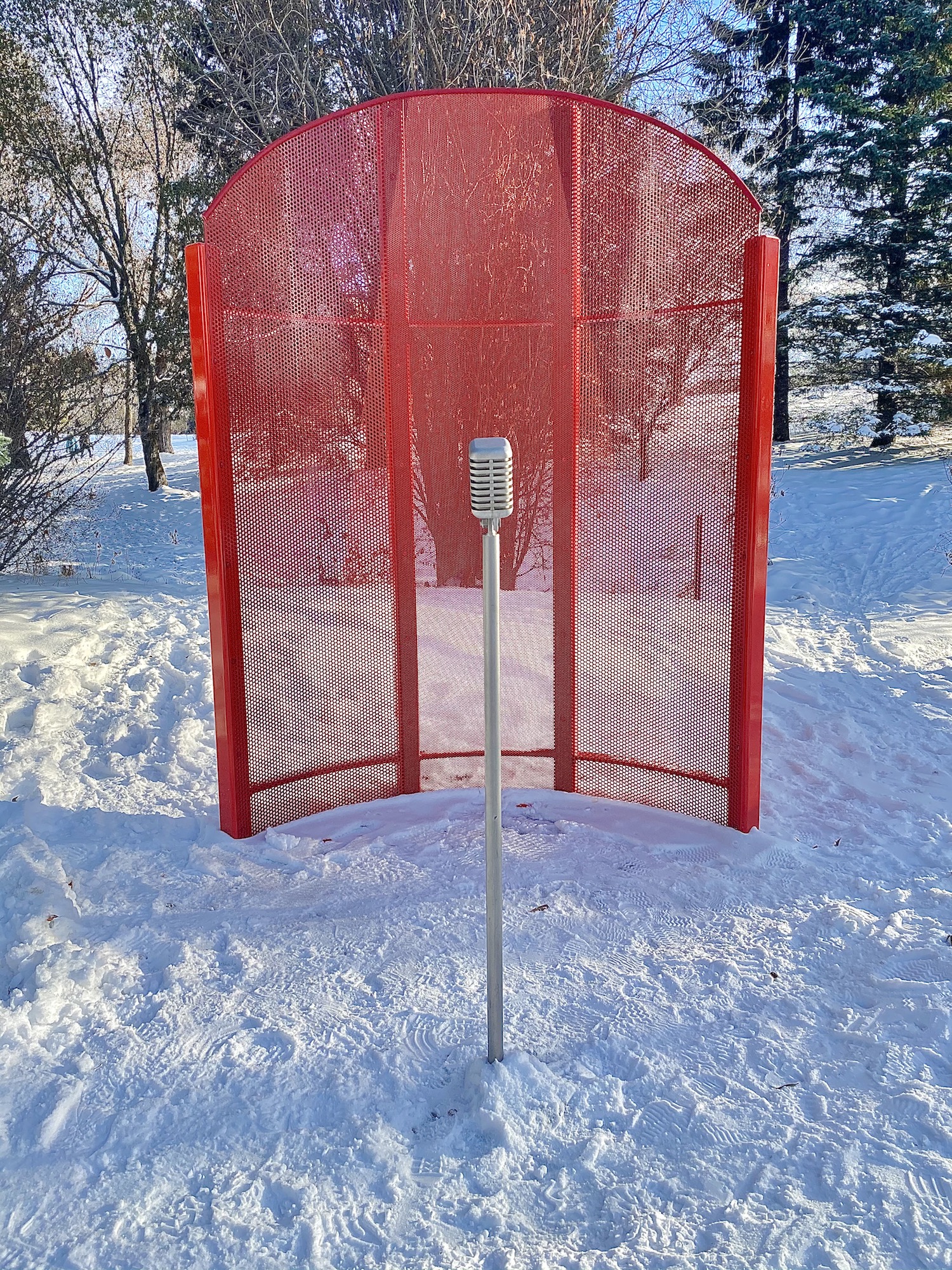 Mic stand, public art