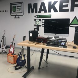 MakerSpace guitars  at the Stanley A, Milner Library, Edmonton,