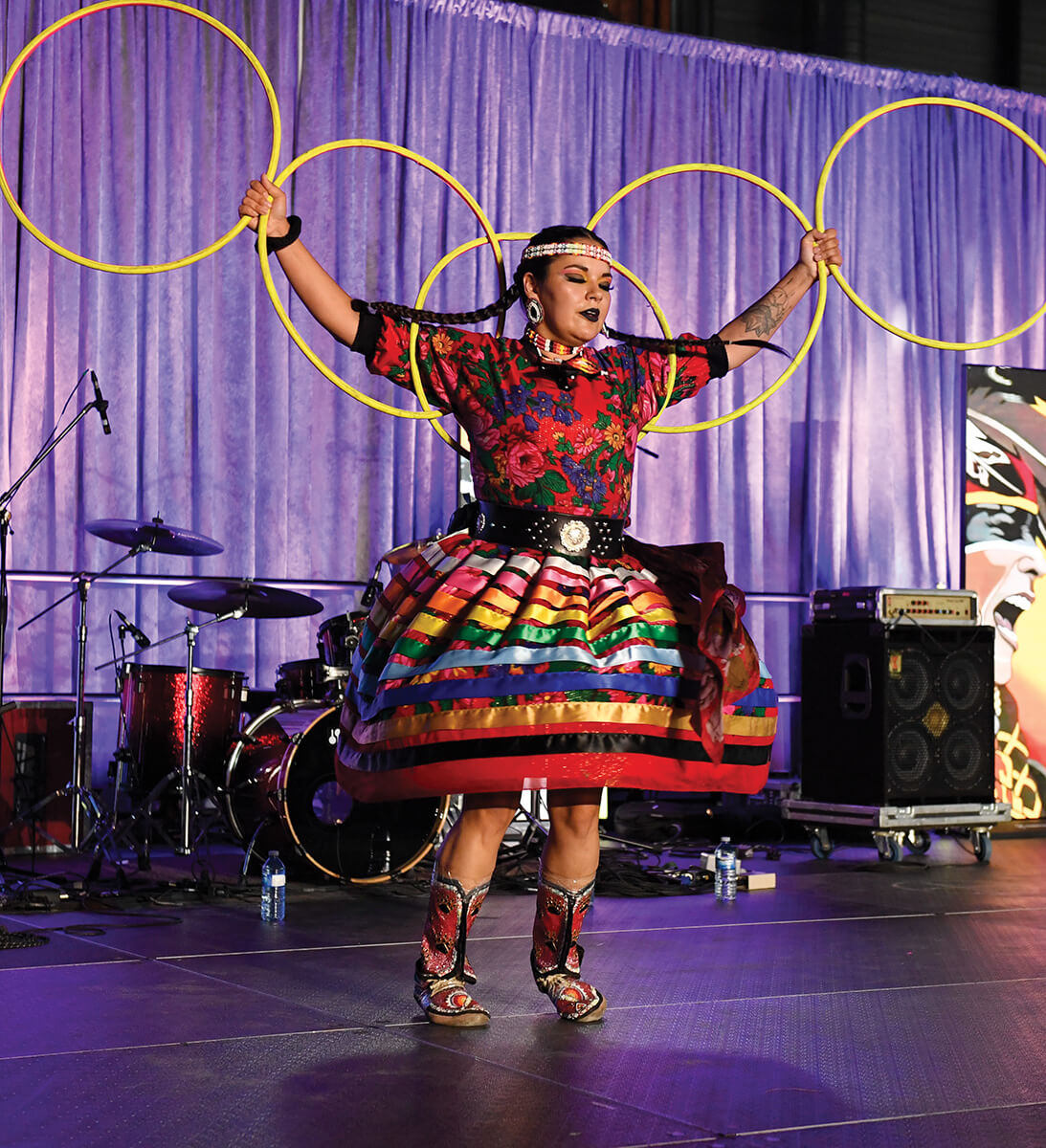 Indingenous stage-FemaleHoopDancer