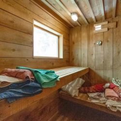 Lasqueti sauna interior