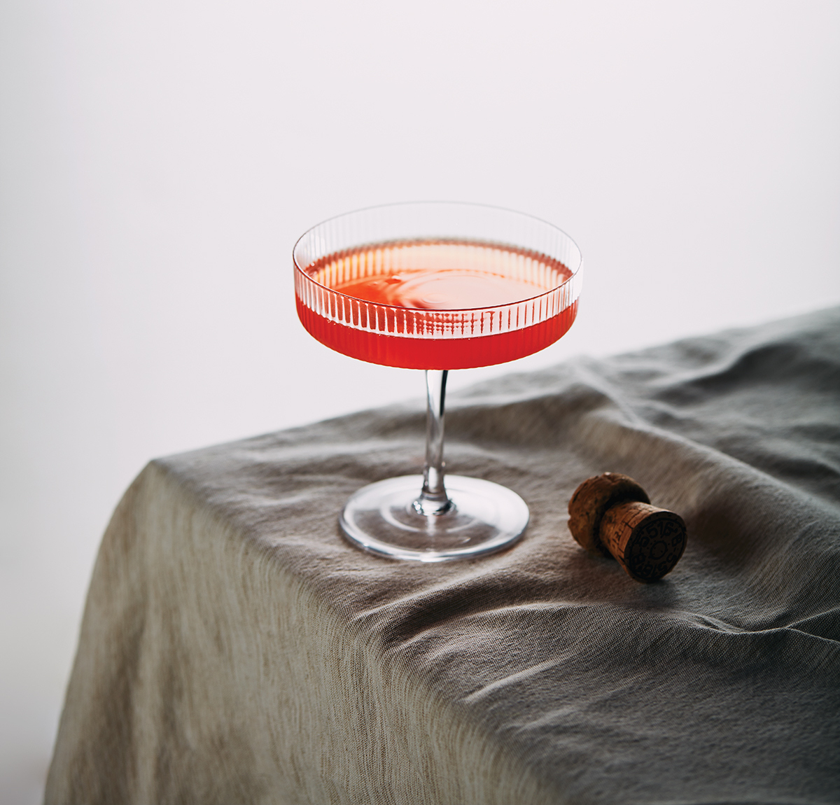 MimosaOnCornerofTable_GrayCloth