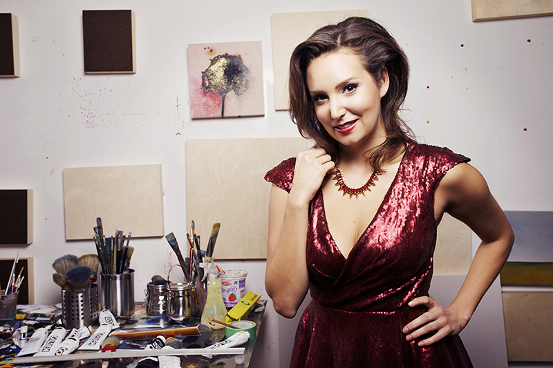 Dress $375, Luxx ready-to-wear;
necklace, $45, Shades of Grey
Boutique. 