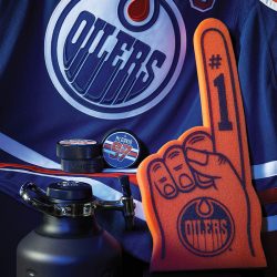 Great stocking stuffers: 128 Growler uKeg $350; Connor McDavid Adidas Primegreen Authentic Home Jersey, $290; Edmonton Oilers Orange Foam Finger, $7; ICE District Authentics - The Official Oilers Team Store