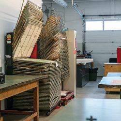 The printing work area