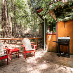 Redwood BBQ patio