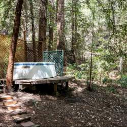 Redwood hot tub