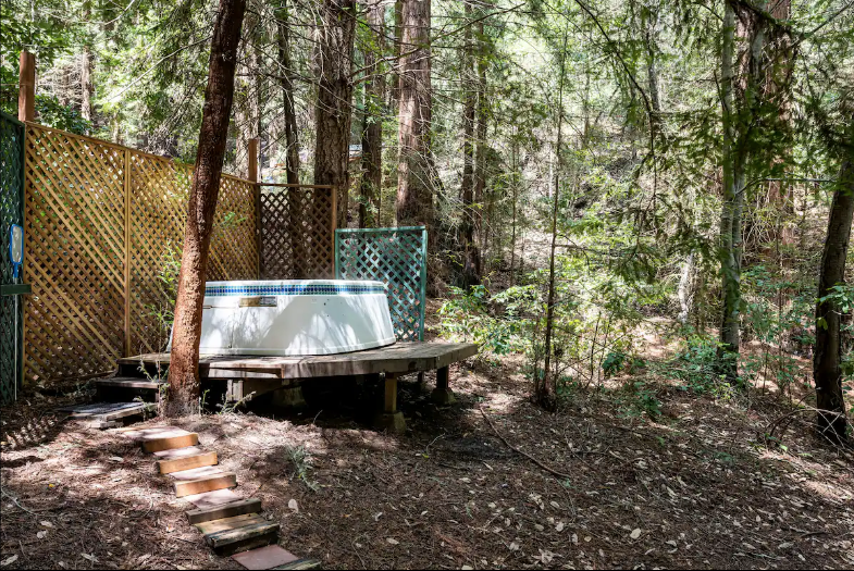 Redwood hot tub