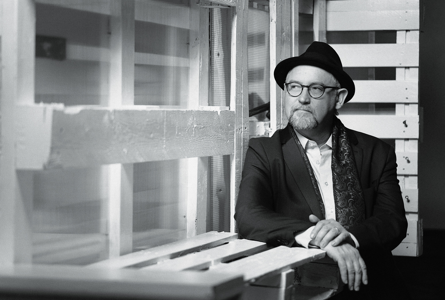 Vern Thiessen, black and white