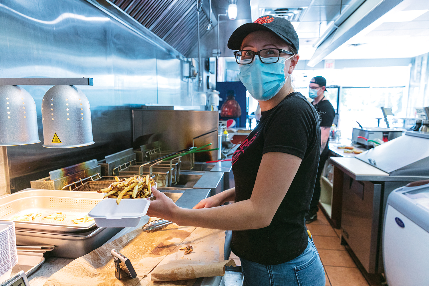 Poutine on order at Shack a Patate