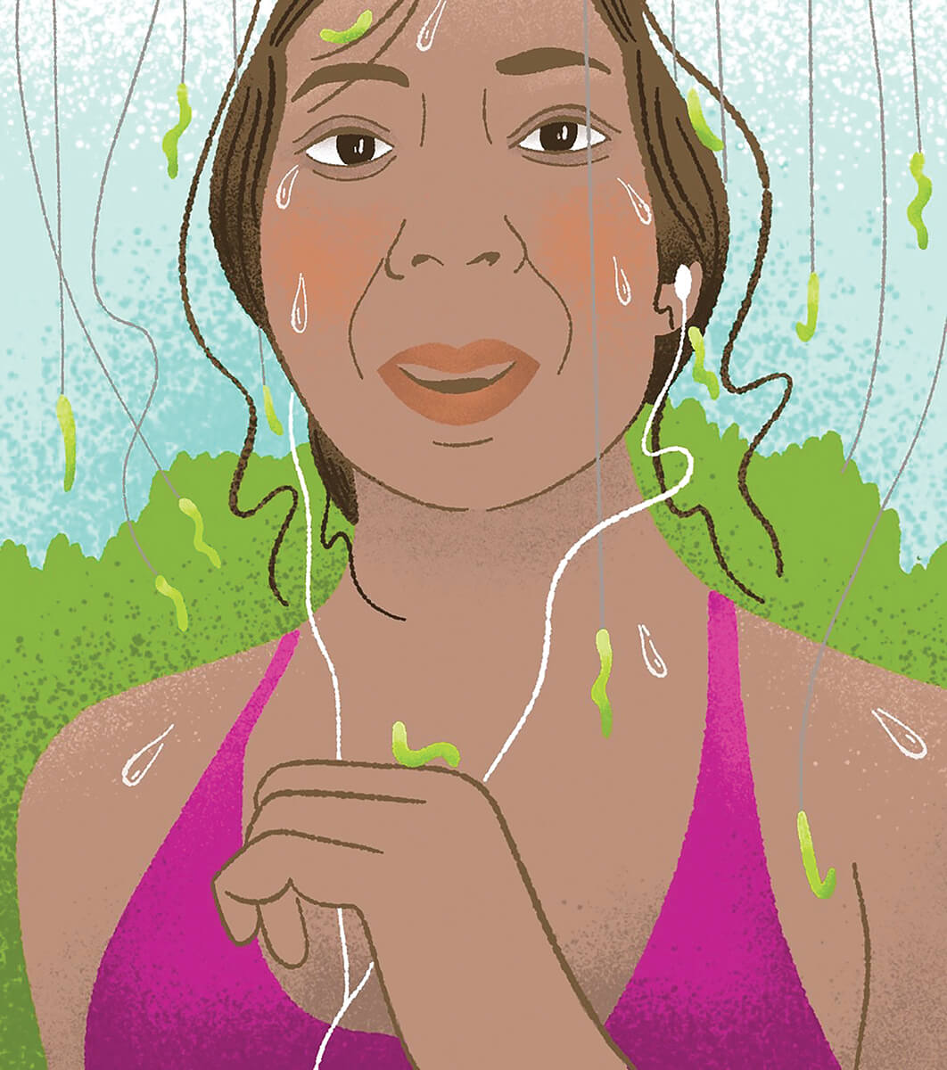 Stage_FemaleSweating_PinkTop_Illo