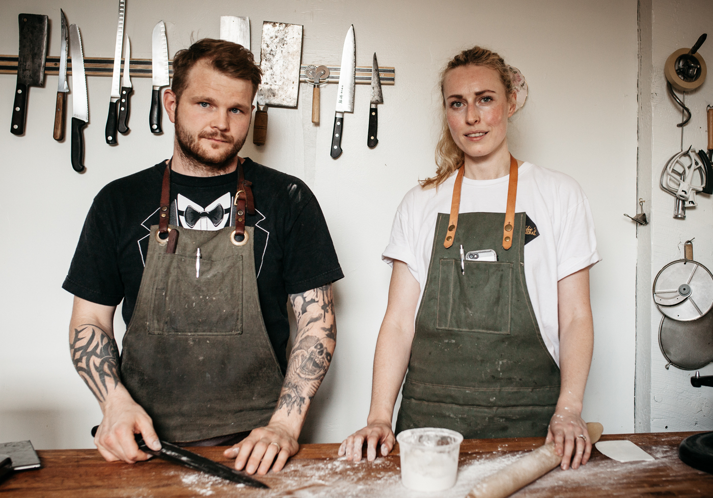 Owners and head chefs at The Hollows and Primal Pasta — Kyle Michael and Christie Peters