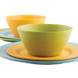 Environmentally friendly Ecologie dinnerware from Now Designs is made from crushed bamboo and rice husks. It's top-rack dishwasher safe and, starting at $4.95, available at Call the Kettle Black. (12523 102 Ave., 780-448-2861, and 444 Riverbend Square., 780-434-1622)