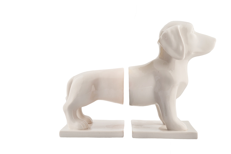 Dog bookends, $59, from The Tin Box. (12433 102 Ave., 780-454-4474)