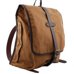 Filson tin cloth backpack, $260, from Red Ribbon. (12505 102 Ave., 780-454-4336)