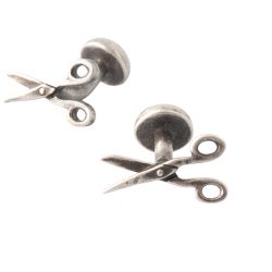 Scissor cufflinks by Eton, $95, from Henry Singer. (#160 Manulife Place, 10180 101 St., 780-423-6868)