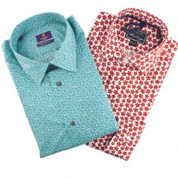Liberty of London dress shirt, left, $255, from Henry Singer. (10180 101 St., Manulife Place, 780-423-6868) and Orian shirt, $225, The Helm. (10125 104 St., 780-425-4344)