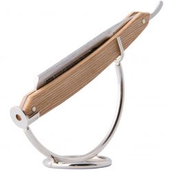 Dovo straight razor, $290, and stand, $20, from The Briefing Room. (10151 82 Ave., 587-521-0384)