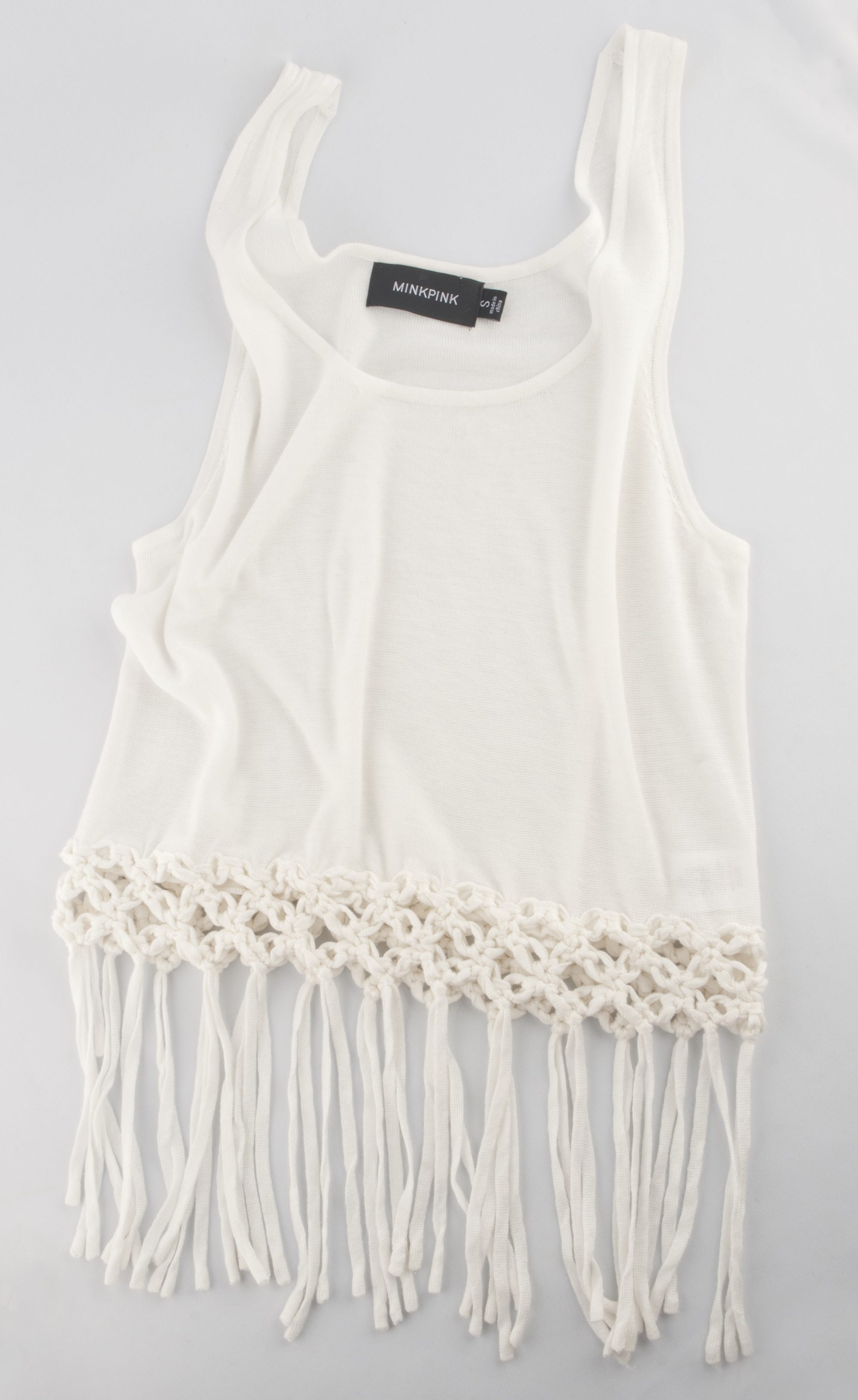 Mink Pinkfringe tank, $65, from Shades of Grey Boutique.